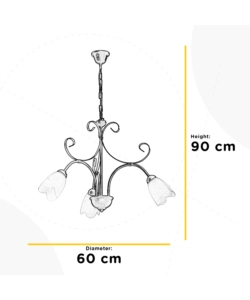 LAMPADARIO 3 LUCI ONLI "ODINO" BRONZO E14